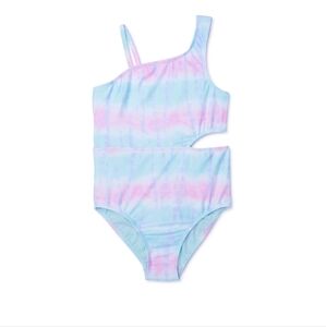 Wonder Nation. Girls One Piece Swimsuit. Pink & Blue. Size Large. NWT.